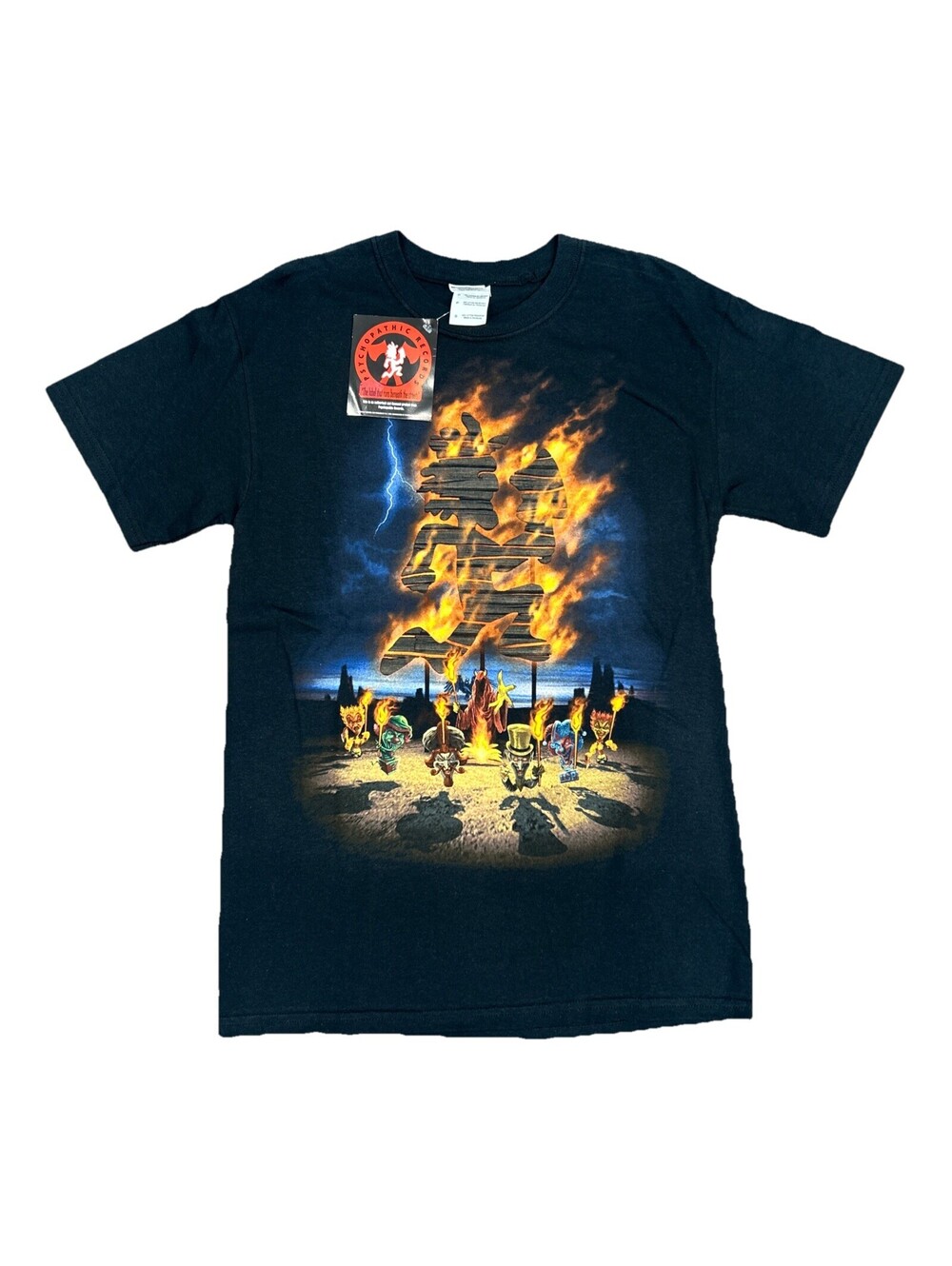 Insane Clown Posse ICP Men’s T Shirt Burning Man Gildan Double Sided 2010 Small